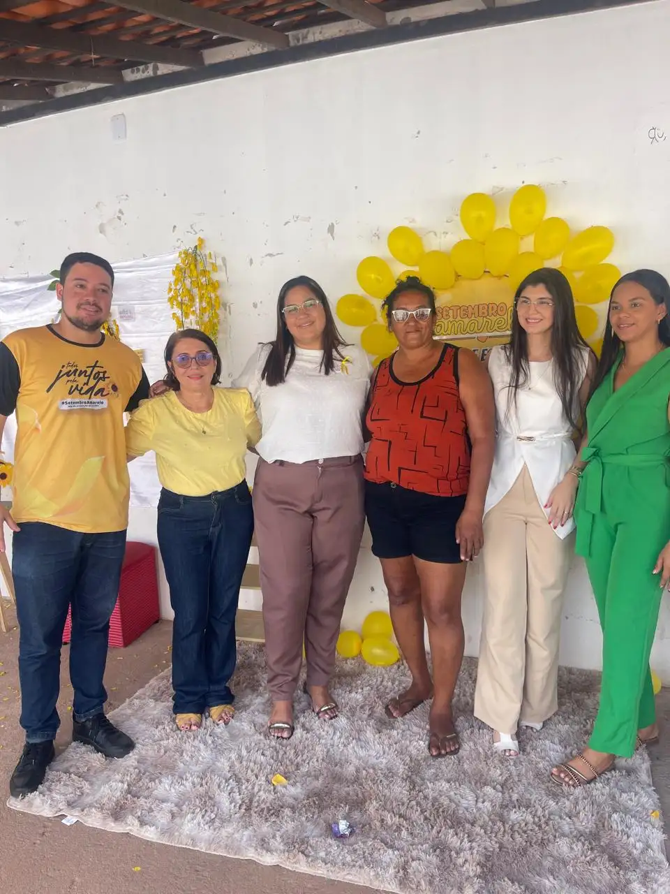 Foto 1 – Setembro Amarelo no CAPS Consorciado de Cocal de Telha, Nossa Senhora de Nazaré e Boa Hora
