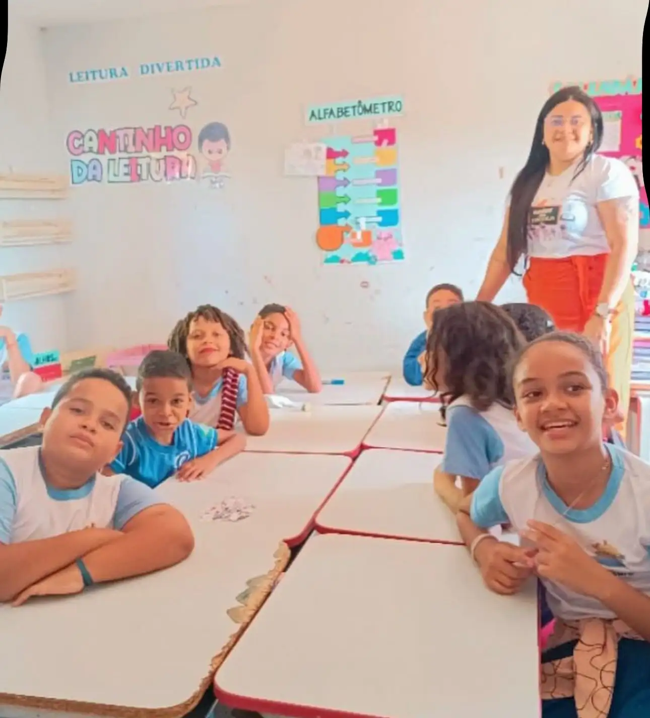 Foto 5 – Ações do Programa Saúde na Escola promovem alimentação saudável na Escola Municipal Lavínia Saraiva .