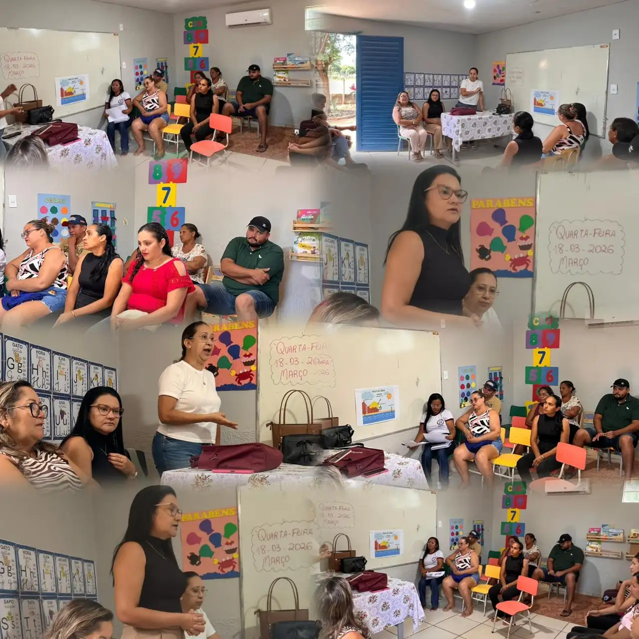 Reuniões com os pais e responsáveis nas Escolas Municipais José Soares e João Batista.