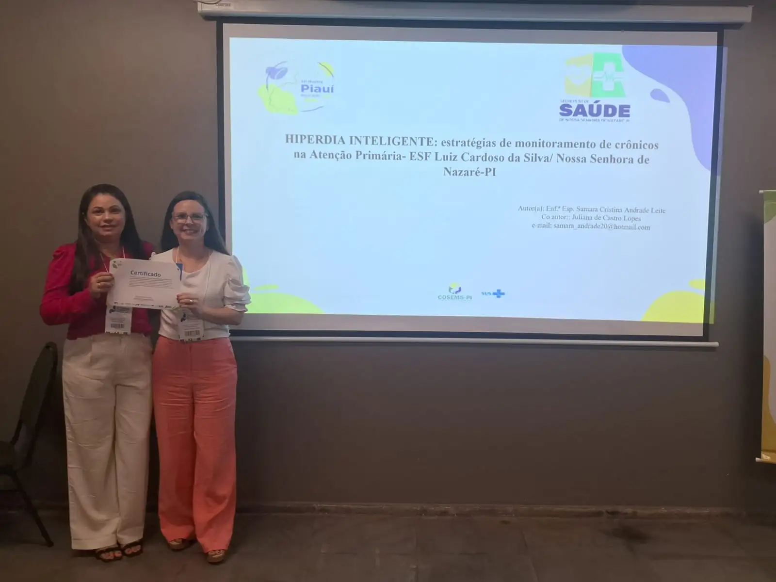 Saúde participa do XV Congresso de Secretarias Municipais de Saúde do Piauí com apresentação de experiência exitosa .